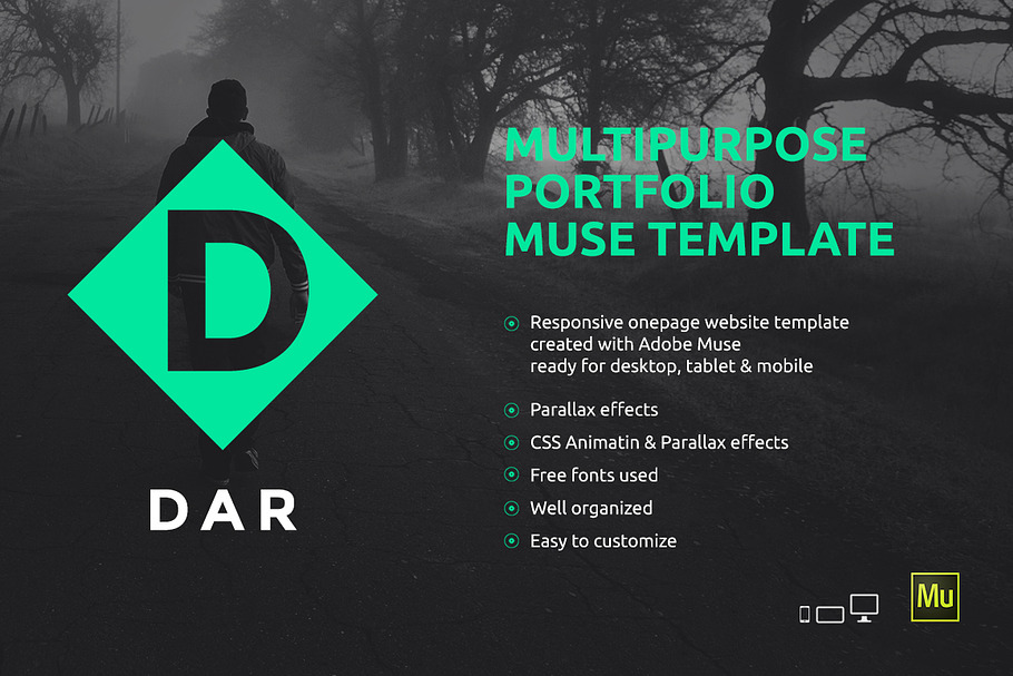 DAR - Responsive Adobe Muse Template