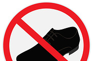 No, shoes, sign