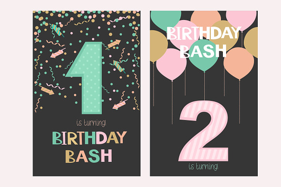 Birthday set of greeting elements in Objects - product preview 2