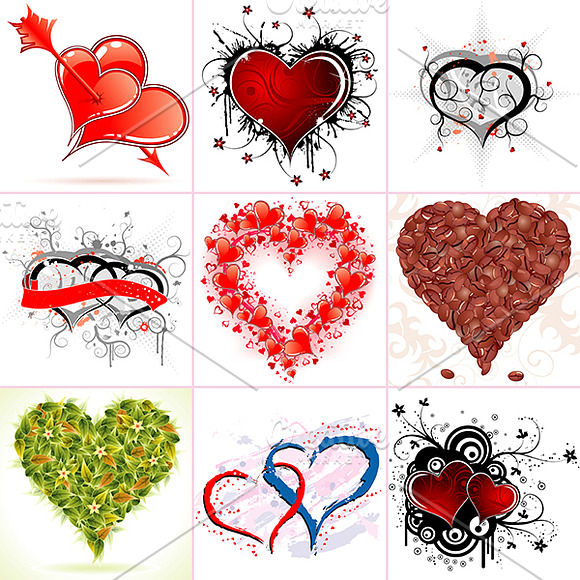 Collect Valentine's Day Hearts in Illustrations - product preview 1