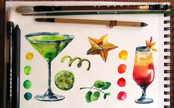 Cocktail drinks in Illustrations - product preview 4