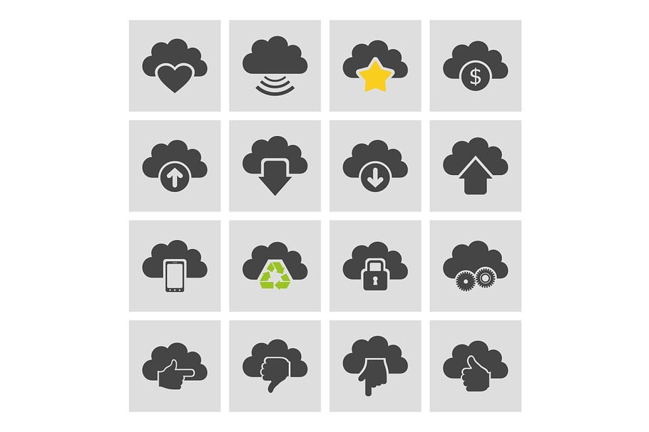 Set a cloud in Icons - product preview 8