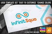 Squares Infinity Logo Template