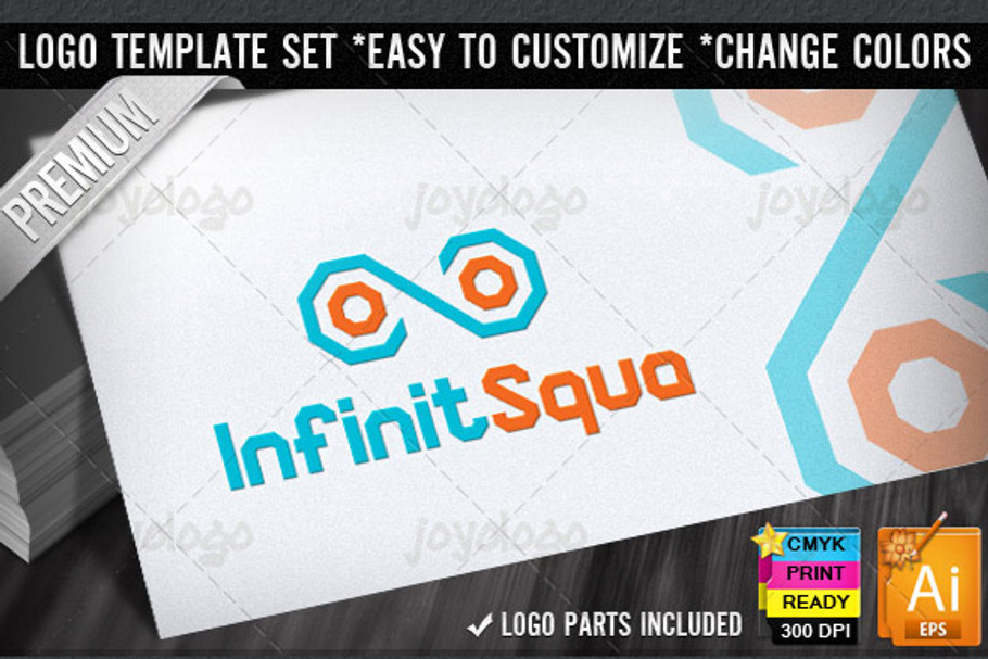 Squares Infinity Logo Template