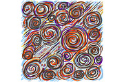 Colorfull abstract hand-drawn
