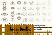 Hunting Badges Labels Logo