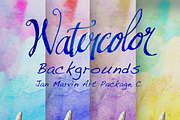 Watercolor Backgrounds with Starfish