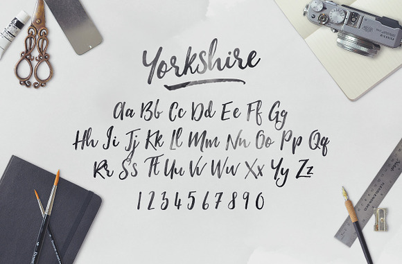 Yorkshire - Brush Script in Scrapbooking Fonts - product preview 2