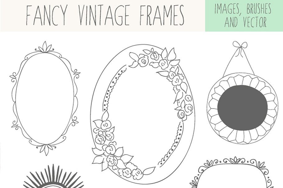 Fancy Vintage Frames in Illustrations - product preview 8