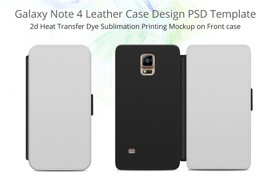 Galaxy Note 4 Leather Flip Case Mock in Product Mockups - product preview 8