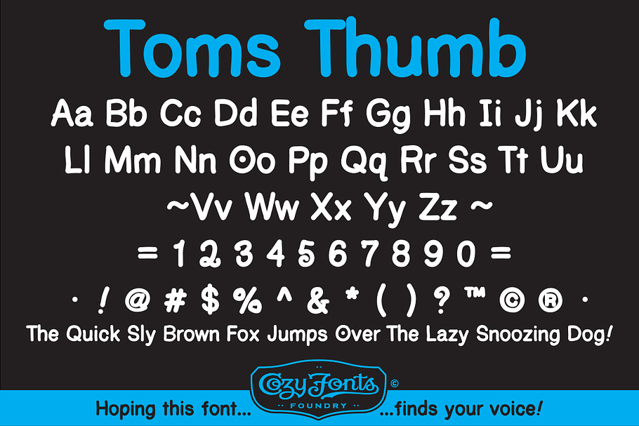 Toms Thumb in Sans-Serif Fonts - product preview 8