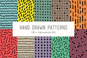 Color hand drawn patterns