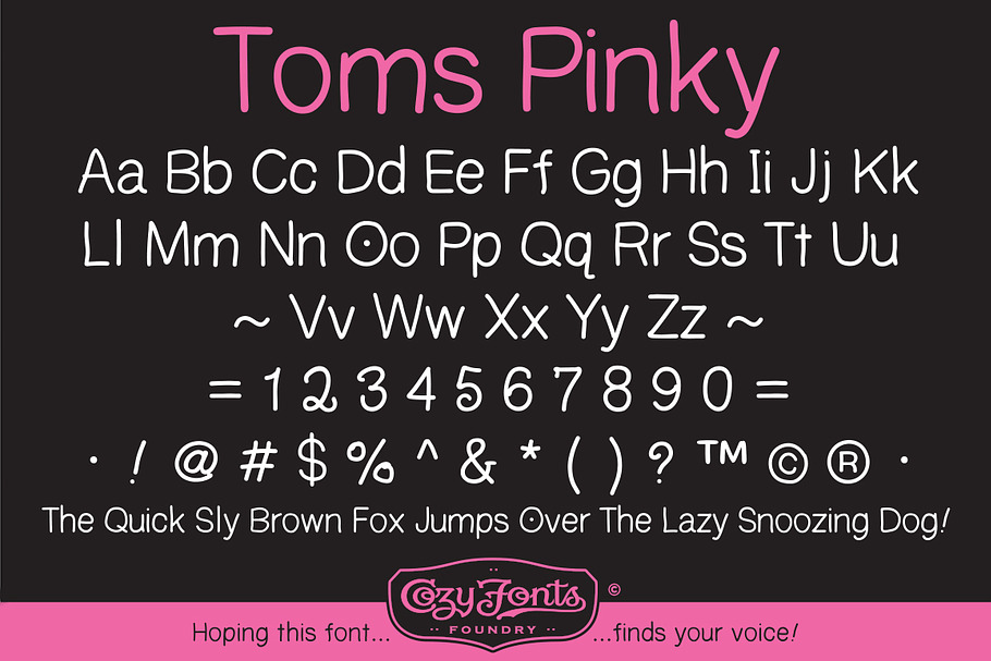 Toms Pinky in Sans-Serif Fonts - product preview 8