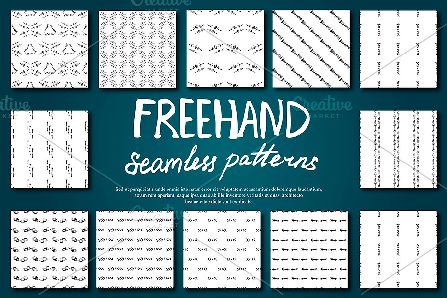 Freehand Seamless Patterns in Patterns - product preview 8
