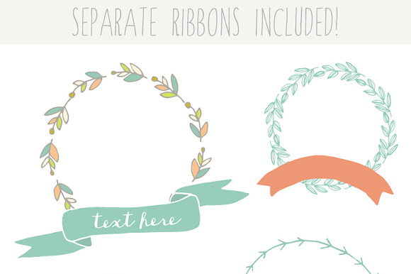 Wreath Clip Art in Illustrations - product preview 3