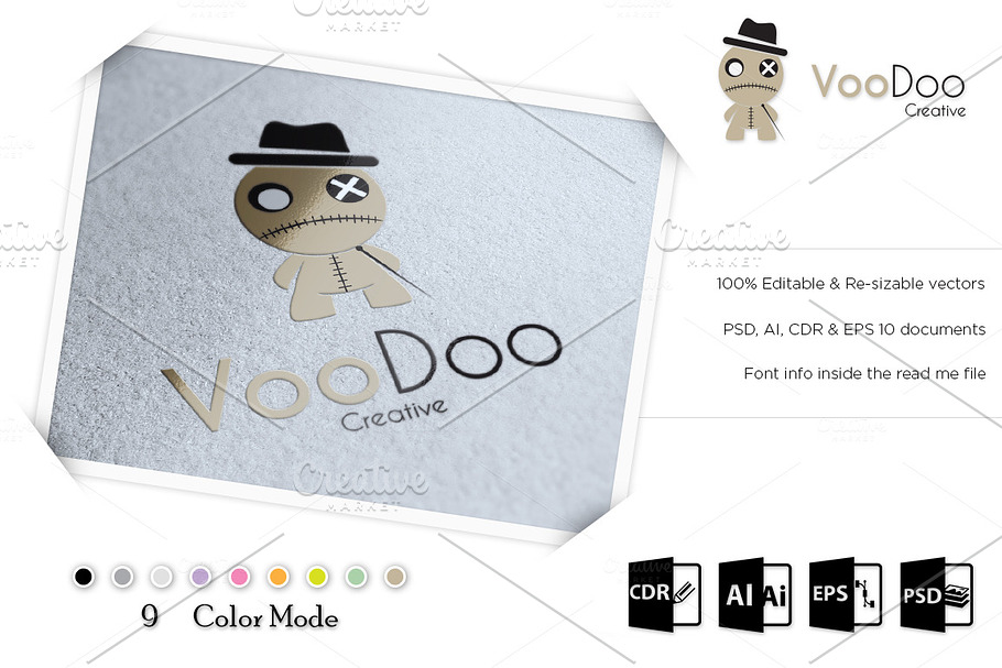 Voodoo Logo Template in Logo Templates - product preview 8