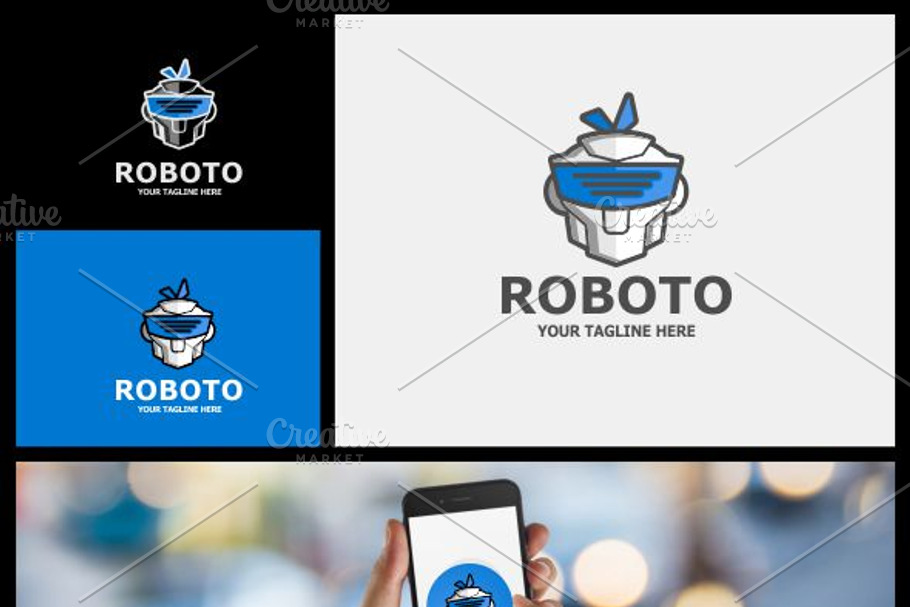 Roboto logo - high tech