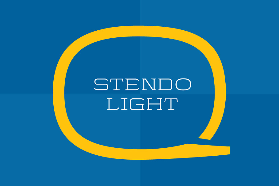 Stendo Extended Light - Wide Font in Slab Serif Fonts - product preview 8