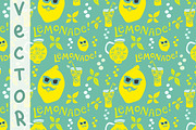 Lemonade pattern. Vector.