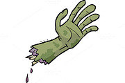 Cartoon doodle zombie hand