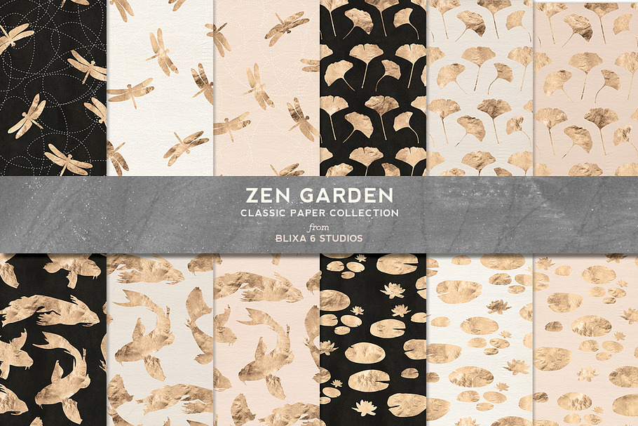 Zen Garden Golden Koi & Dragonfly