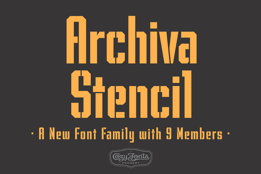 Archiva Stencil in Sans-Serif Fonts - product preview 8