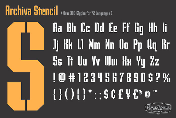 Archiva Stencil in Sans-Serif Fonts - product preview 1