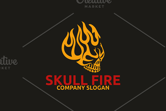 Skull Fire in Logo Templates - product preview 1