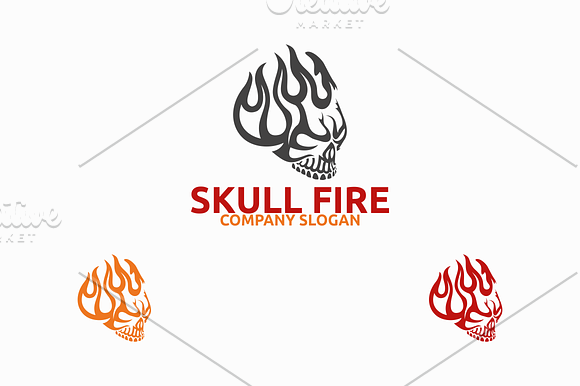 Skull Fire in Logo Templates - product preview 2