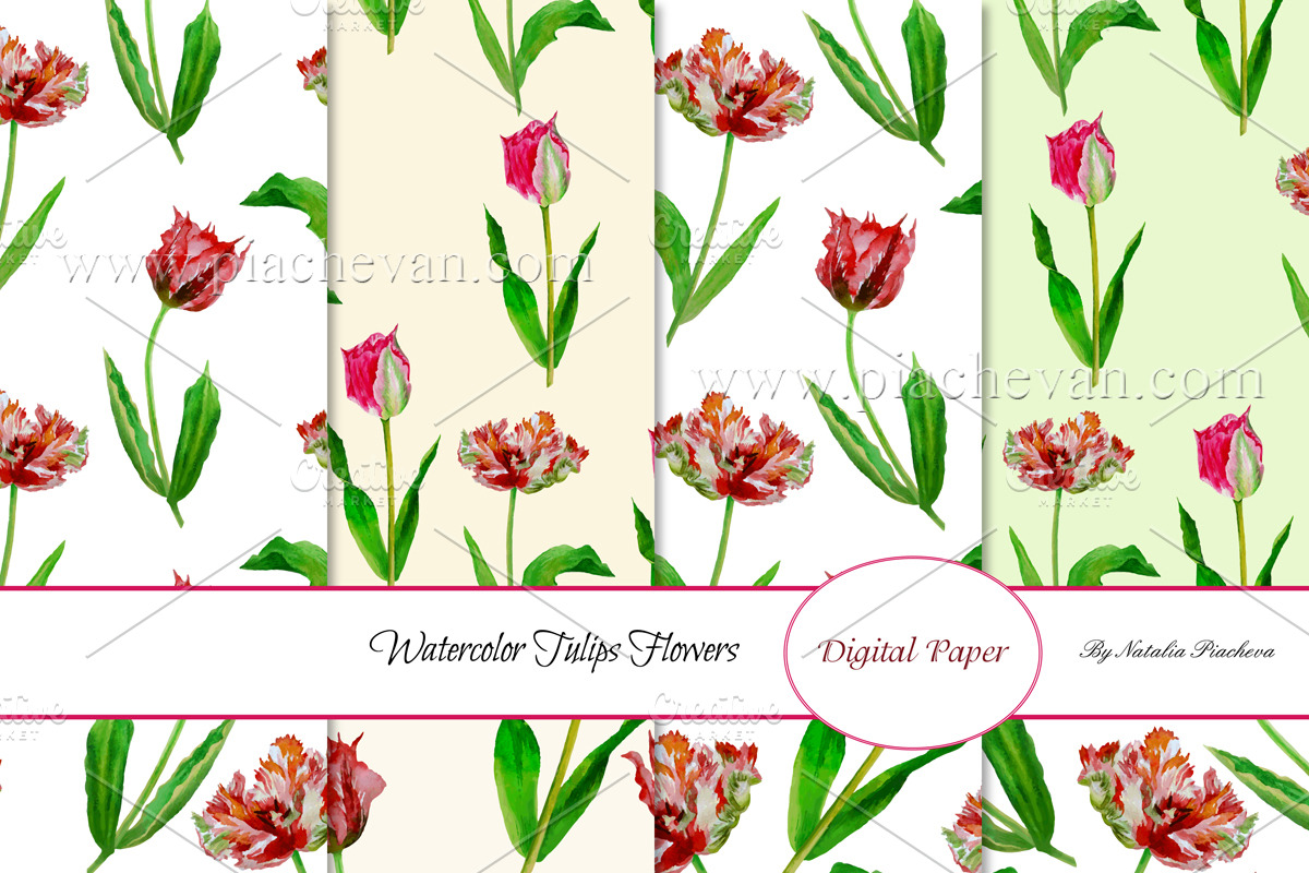  Spring Tulips. 8 Patterns in Patterns - product preview 8