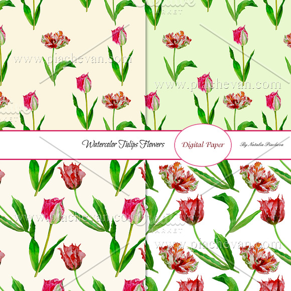  Spring Tulips. 8 Patterns in Patterns - product preview 1