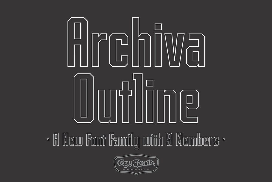 Archiva Outline in Fonts - product preview 8