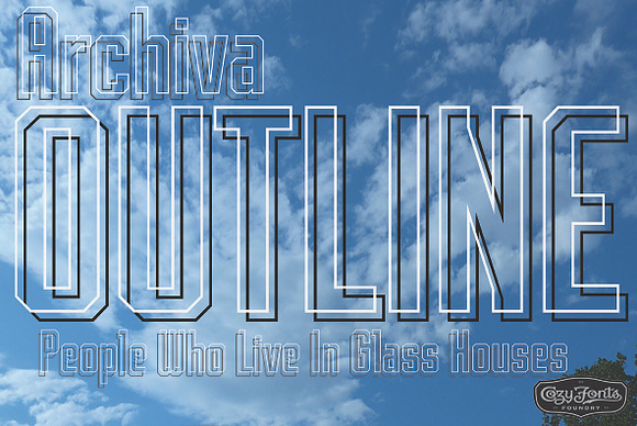 Archiva Outline in Fonts - product preview 2