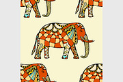 stylized Indian Elephant.