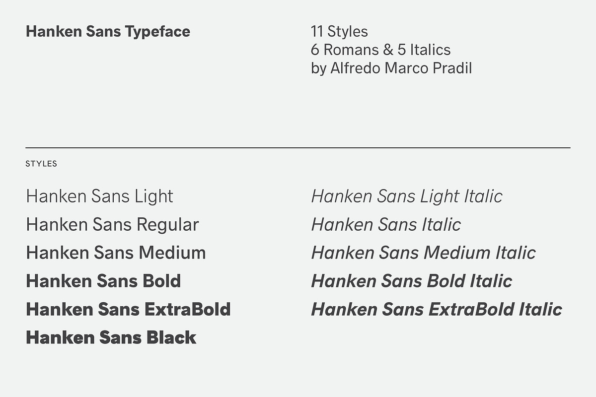 Hanken Sans Family in Sans-Serif Fonts - product preview 8
