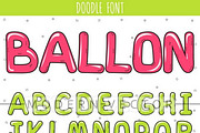 Font balloon. English alphabet
