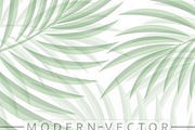 Exotic background with palm leaves
