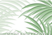 Exotic background with palm leaves