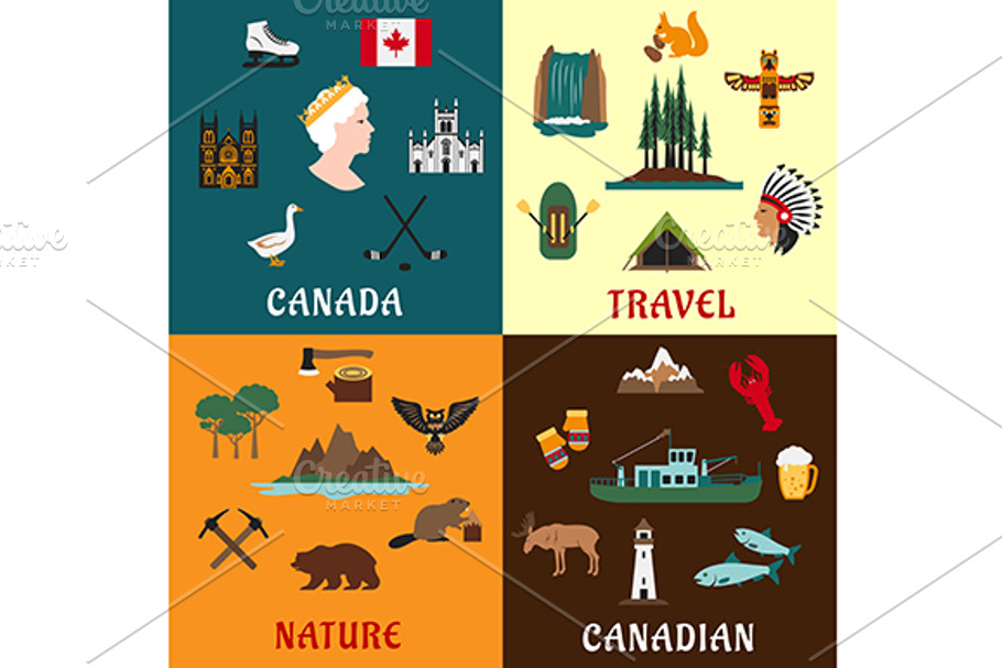 Canadian travel symbols in Graphics - product preview 8