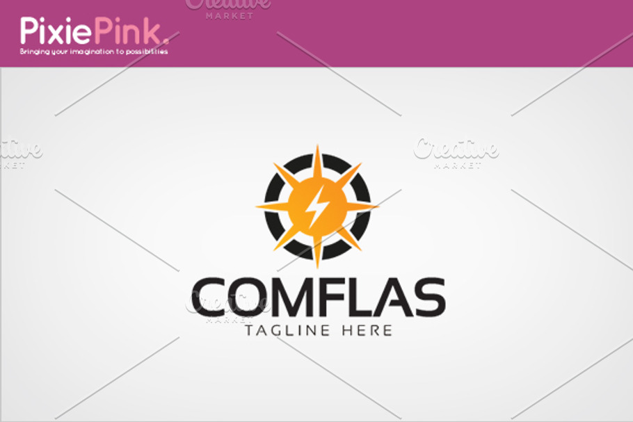 Com Flas Logo Template in Logo Templates - product preview 8