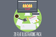 20 Flat illustrations