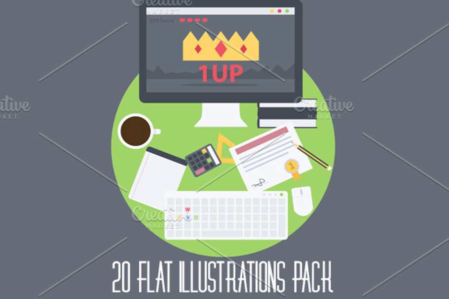 20 Flat illustrations in Illustrations - product preview 8