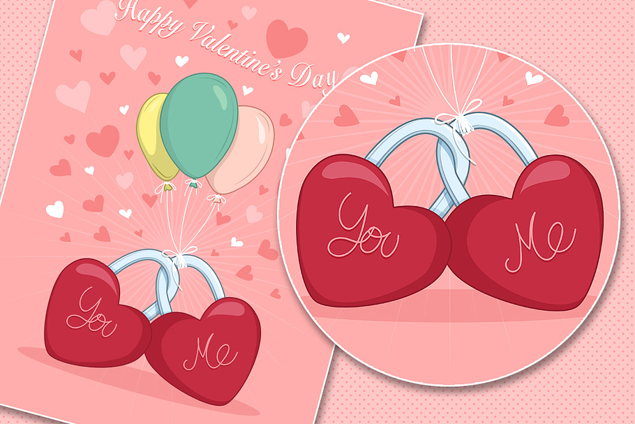 Happy valentine's day background in Illustrations - product preview 8