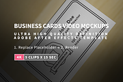 5 Business Cards Mock-Ups in 4K