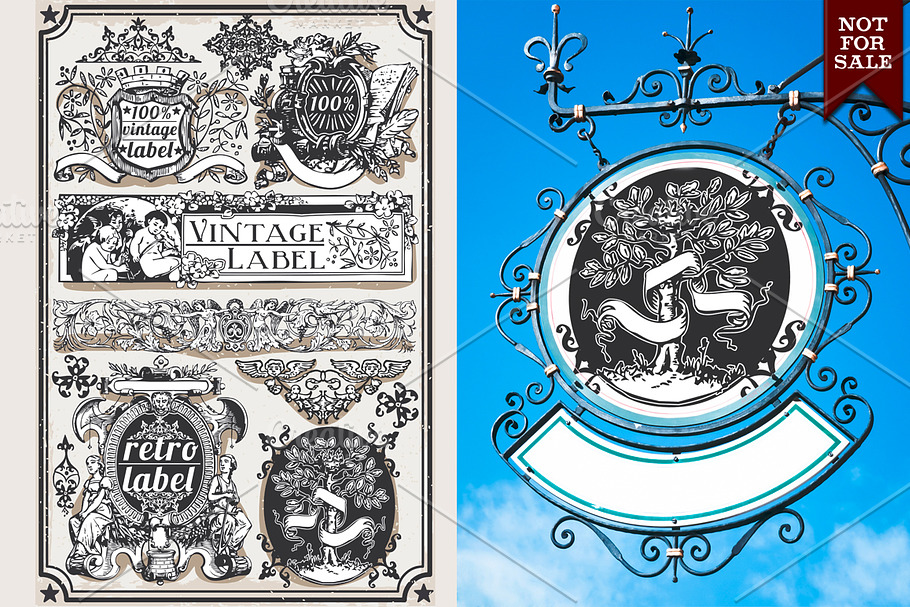 Hand Drawn Graphic Banners & Labels in Illustrations - product preview 8