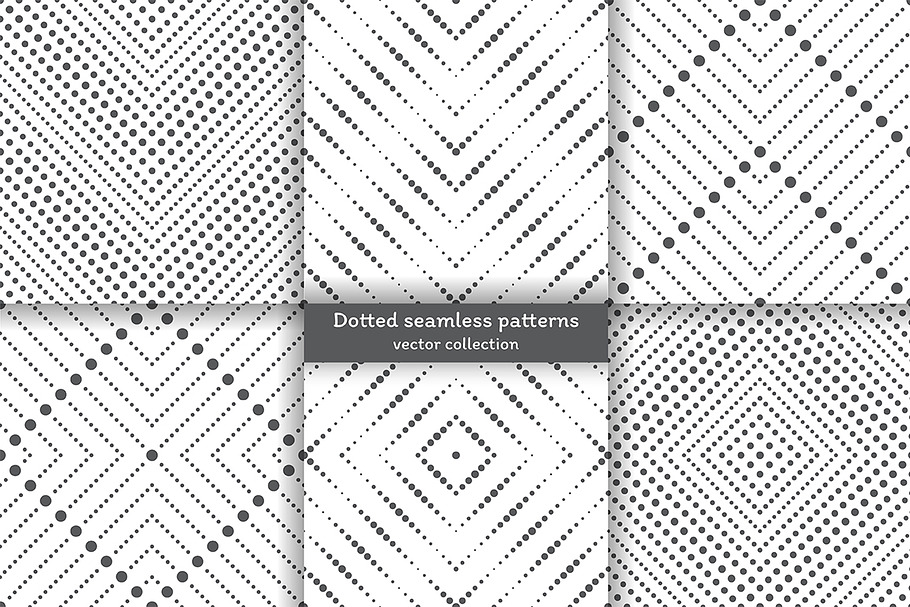 Set of dotted seamless patterns in Patterns - product preview 8