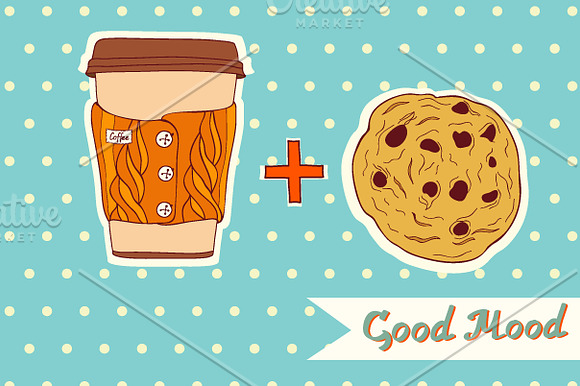 Vector cute coffee cups set. in Illustrations - product preview 3