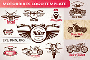 Set of Motorcycles Logo Templates