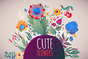 3 Cute Floral Cards + Set