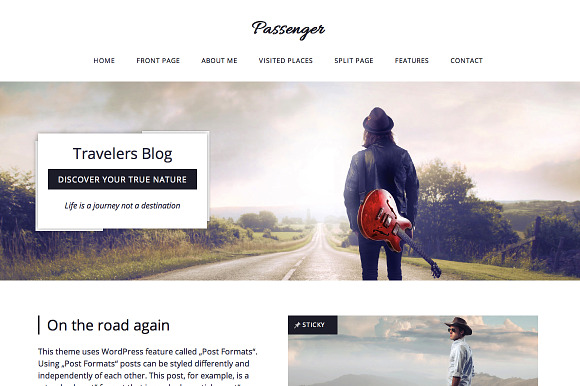 Passenger-Travelers WordPress Theme in WordPress Blog Themes - product preview 1